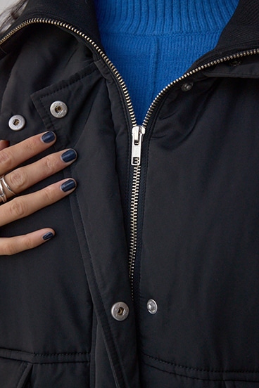 襟リブ中綿ポケットブルゾン 詳細画像