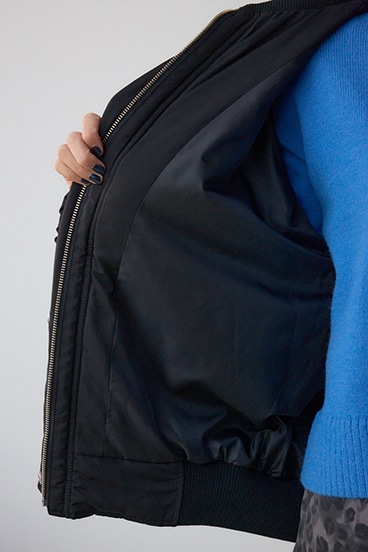 襟リブ中綿ポケットブルゾン 詳細画像