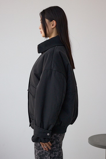 襟リブ中綿ポケットブルゾン 詳細画像