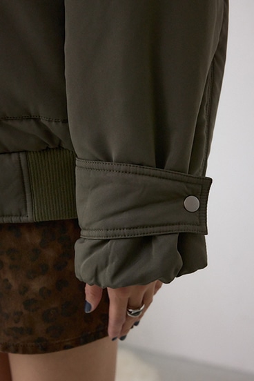 襟リブ中綿ポケットブルゾン 詳細画像