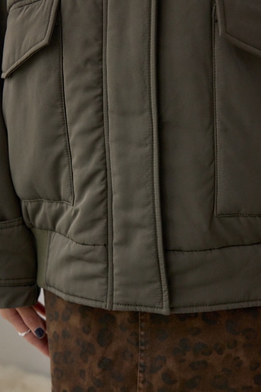 襟リブ中綿ポケットブルゾン 詳細画像