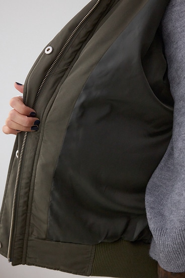 襟リブ中綿ポケットブルゾン 詳細画像