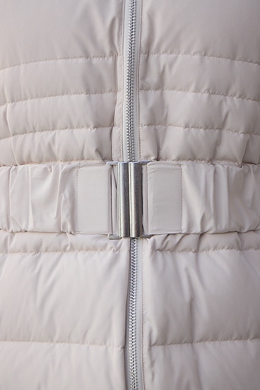 VENUS フードファーベルト付ミドルダウンコート 詳細画像