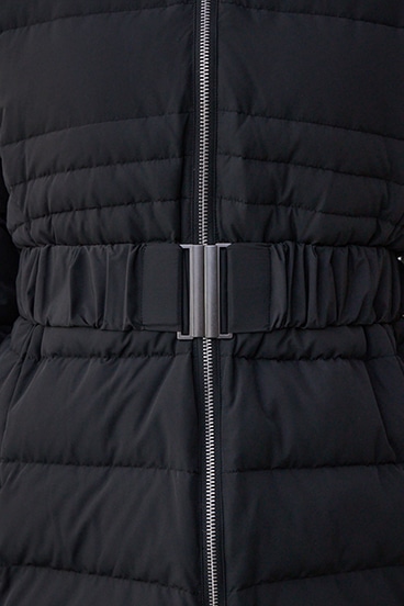 VENUS フードファーベルト付ミドルダウンコート 詳細画像