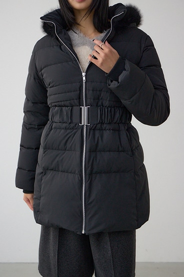 VENUS フードファーベルト付ミドルダウンコート