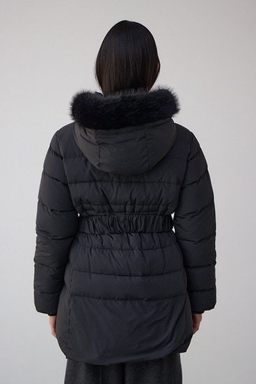 VENUS フードファーベルト付ミドルダウンコート 詳細画像