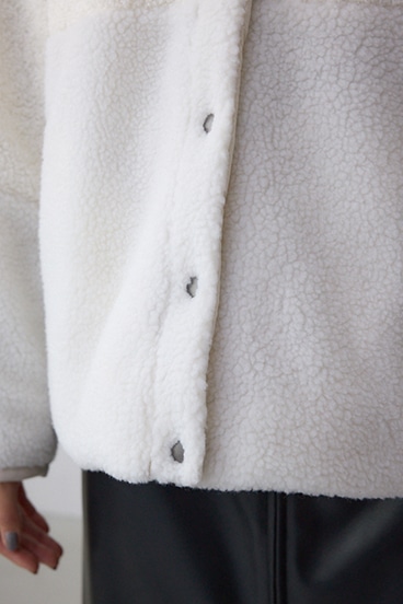 リバーシブルキルティングボアブルゾン 詳細画像