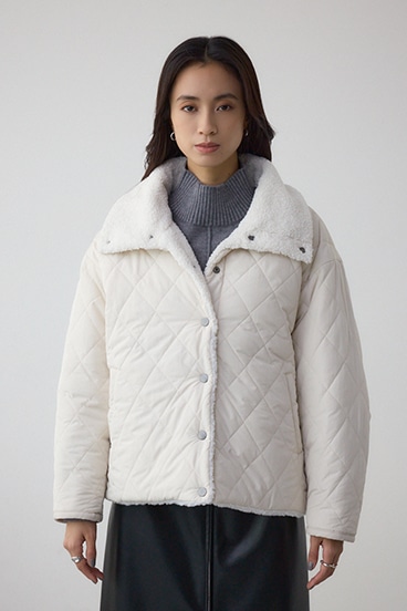 リバーシブルキルティングボアブルゾン 詳細画像