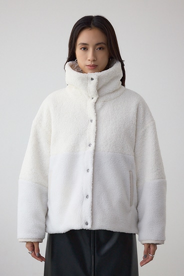 リバーシブルキルティングボアブルゾン 詳細画像