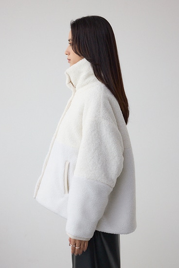 リバーシブルキルティングボアブルゾン 詳細画像