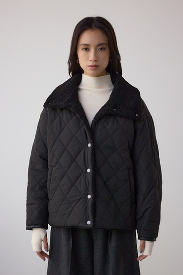 リバーシブルキルティングボアブルゾン 詳細画像