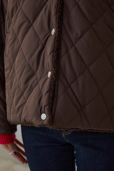 リバーシブルキルティングボアブルゾン 詳細画像