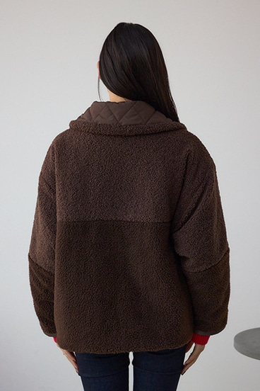 リバーシブルキルティングボアブルゾン 詳細画像