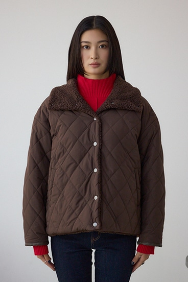 リバーシブルキルティングボアブルゾン 詳細画像