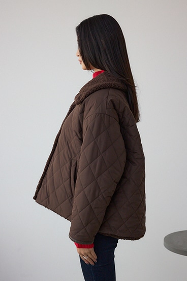 リバーシブルキルティングボアブルゾン 詳細画像