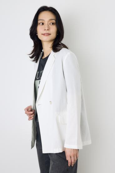 フレンチリネンCOOLMAXテーラードジャケット 詳細画像