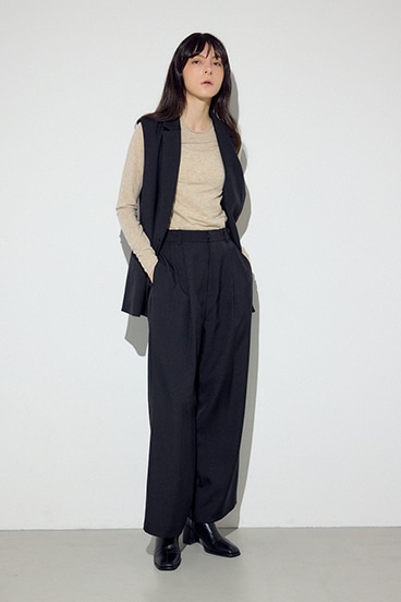 ベーシックタックワイドパンツ 詳細画像