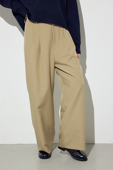 ベーシックタックワイドパンツ