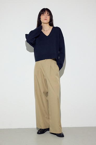 ベーシックタックワイドパンツ 詳細画像