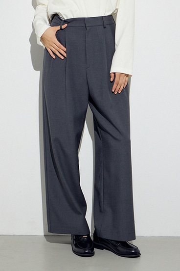 ベーシックタックワイドパンツ