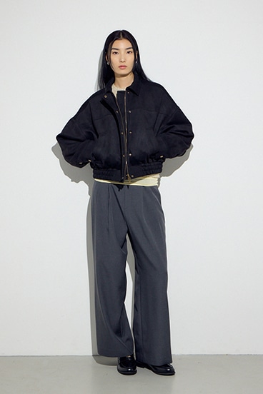 ベーシックタックワイドパンツ 詳細画像