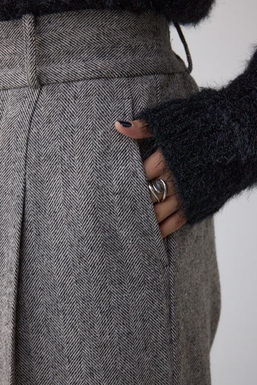 ヘリンボーンワイドパンツ 詳細画像