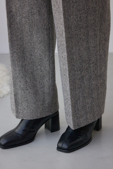 ヘリンボーンワイドパンツ 詳細画像