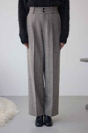 ヘリンボーンワイドパンツ 詳細画像