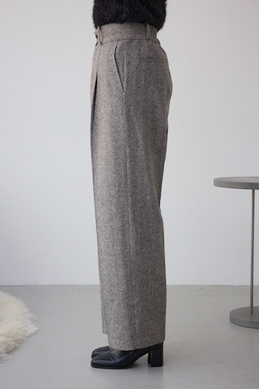 ヘリンボーンワイドパンツ 詳細画像