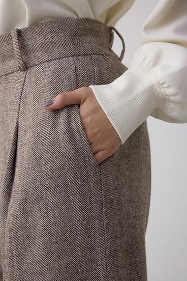 ヘリンボーンワイドパンツ 詳細画像