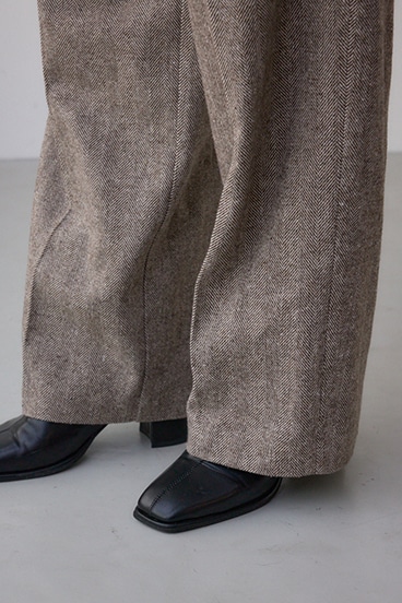 ヘリンボーンワイドパンツ 詳細画像