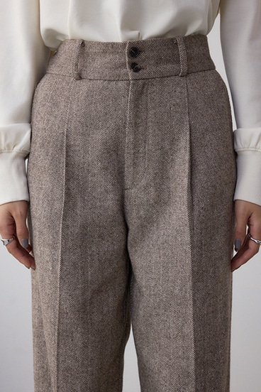 ヘリンボーンワイドパンツ 詳細画像