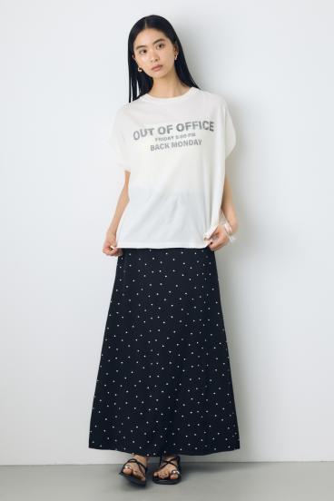 ドット刺繍ナロースカート 詳細画像