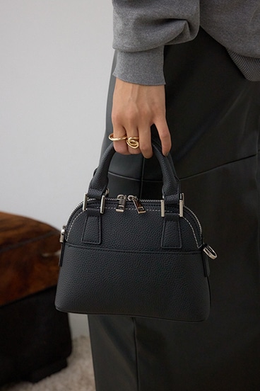 ダブルジッパーミニバッグ