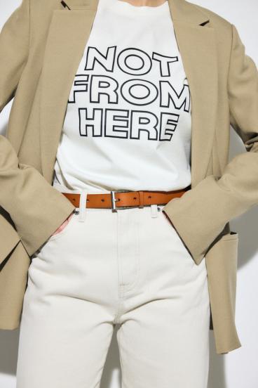 スクエアバックルレザーベルト