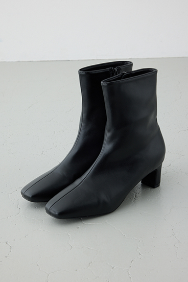 スクエアトゥショートブーツ 詳細画像