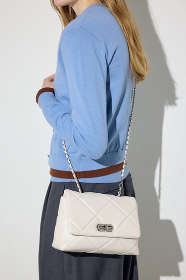 【SS先行アイテム】キルティングデザインフラップバッグ