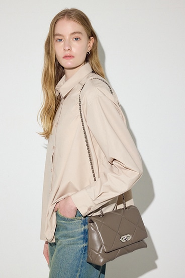 【SS先行アイテム】キルティングデザインフラップバッグ 詳細画像