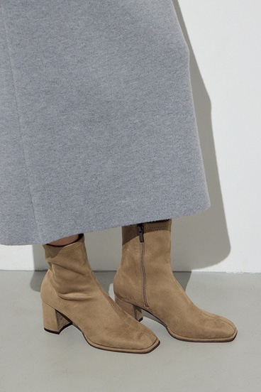 フェイクスエードショートストレッチブーツ 詳細画像