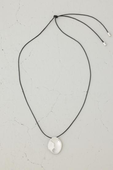 メタルプレートコードネックレス