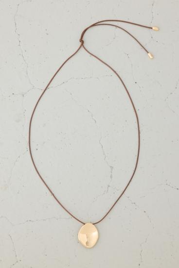 メタルプレートコードネックレス