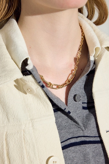 ミックスチェーンネックレス