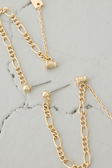 ミックスチェーンスウィングピアス 詳細画像