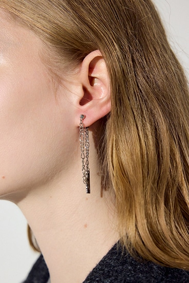 ミックスチェーンスウィングピアス