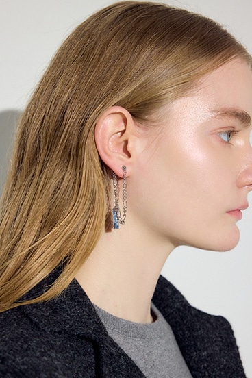 ミックスチェーンスウィングピアス