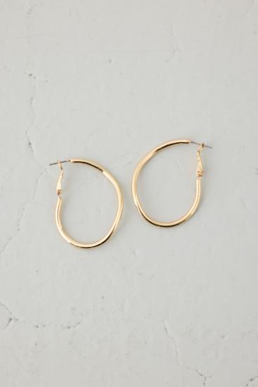 ニュアンスカーブビッグフープピアス