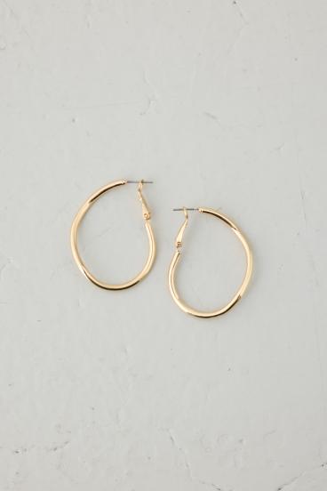 ニュアンスカーブビッグフープピアス 詳細画像