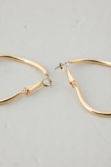 ニュアンスカーブビッグフープピアス 詳細画像