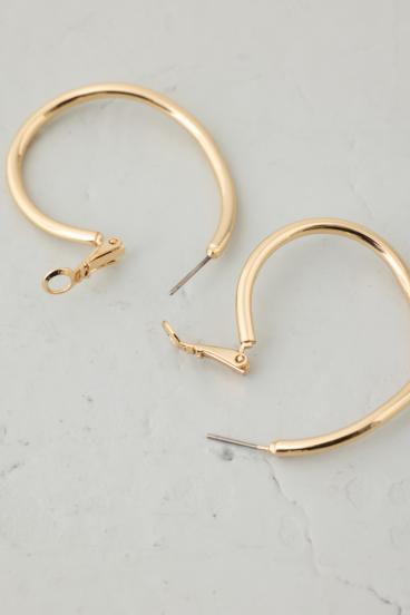 ニュアンスカーブビッグフープピアス 詳細画像