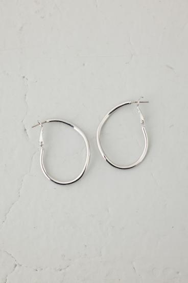 ニュアンスカーブビッグフープピアス